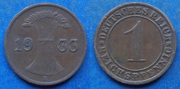 GERMANY - 1 Reichspfennig 1933 A KM# 37 Weimar Republic Reichsmark Coinage (1924-1938) - Edelweiss Coins - 1 Renten- & 1 Reichspfennig