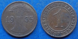 GERMANY - 1 Reichspfennig 1935 A KM# 37 Weimar Republic Reichsmark Coinage (1924-1938) - Edelweiss Coins - 1 Renten- & 1 Reichspfennig
