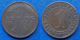 GERMANY - 1 Reichspfennig 1935 A KM# 37 Weimar Republic Reichsmark Coinage (1924-1938) - Edelweiss Coins - 1 Rentenpfennig & 1 Reichspfennig