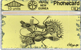 PAPUA NEW GUINEA - L&G - PNG-23 - ART YELLOW CARD - 401A - Papua-Neuguinea