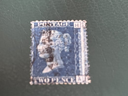 Queen Victoria 1858-79 Two Pence Blue Plate 13 Used - Gebruikt