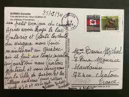 CP Pour La FRANCE TP LE PORC EPIC 2 + DRAPEAU 43 OBL.MEC.27 V 1994 CANADA - Storia Postale