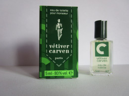 CARVEN - VETIVER - EDT - 5 ML -  Miniature - Miniaturen Flesjes Heer (met Doos)