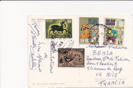 TP Oblitérés Saint Marin, San Marino Sur Carte Postale Cachet Du 18/08/1971 - Used Stamps