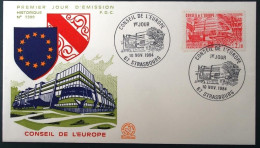 1984 FRANCE Conseil De L'Europe Council Of Europe Europarat  FDC  Markophilie Sonderstempel  DATUM 10 11 1984 - Collections (sans Albums)