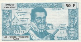 BANQUE ENFANTINE LES JOUETS TRANSCAR 50F HENRI IV - Specimen