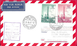 GERMANY - ERSTFLUG LUFTHANSA LH 192/193 FROM FRANKFURT/MUNCHEN TO BUCAREST *2.7.67* - CARD MAILED FROM VATICANO - First Flight Covers