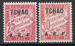 TCHAD Timbres-taxe N°4* & 5* Neufs Charnières TB Cote 2€50 - Unused Stamps