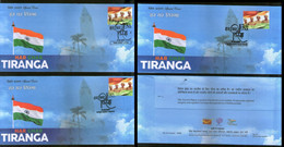 India 2022 Har Ghar Tiranga National Flag Kanpur & Unnao & Kanpur Dehat 3diff. Special Covers # 7317 - Omslagen