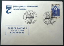 1985 FRANCE Annee Europeenne Musique Europe  Europa Cantat  FDC Umschlag Mit Sonderstempel 05 06 1985 - Collections (sans Albums)