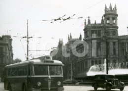 REAL PHOTO POSTCARD CRTM VETRA BERLIET TROLEBUS MADRID ESPANA SPAIN CARTE POSTALE  TRAM TROLLEY TRAMWAY  CITROEN - Bus & Autocars