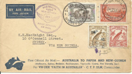 AUSTRALIA  , CARTA  CIRCULADA  PRIMER VUELO  AUSTRALIA/PAPUA NUEVA GUINEA  EL 23/7/34 - Cartas & Documentos