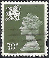 GREAT BRITAIN Wales 1993 QEII 30p Machin Deep Olive-Grey SGW75 Used - Pays De Galles