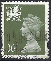 GREAT BRITAIN Wales 1993 QEII 30p Machin Deep Olive-Grey SGW75 Used - Pays De Galles