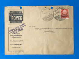 Luxembourg - Assurances Le Foyer - Enveloppe - Deutsches Reich - 08.07.41 -  Luxemburg Wk2 Ww2 Besatzung Militaria - 1940-1944 German Occupation