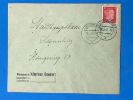 Luxembourg - Klempnerei Nik. Goedert - Enveloppe - Deutsches Reich - 10.02.42 -  Luxemburg Wk2 Ww2 Besatzung Militaria - 1940-1944 Occupazione Tedesca