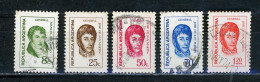 ARGENTINE : BELGRANO & SAN MARTIN - N° Yvert 911a+881+936+949+974 Obli. - Used Stamps