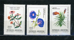 ARGENTINE : FLORE - N° Yvert 1312+1313+1333 ** - Unused Stamps