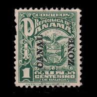 CANAL ZONE.1924.Coat Arms.1c.SCOTT 68.USED - Zona Del Canal