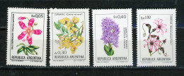 ARGENTINE : FLEUR - N° Yvert 1352+1355+1388+1389** PAPIER PHOSPHO - Unused Stamps