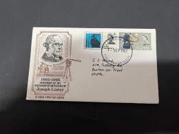 2-9-2023 (4 T 4) UK FDC Cover - 1965 - (1 Cover) Joseph Lister (Centenary Of Discovery Of Antisepsis) - 1952-1971 Pre-Decimal Issues