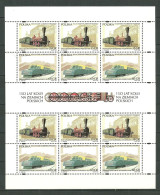 POLAND MNH ** 3333-3336 En 2 Feuilles Complètes. ANNIVERSAIRE DES CHEMINS DE FER POLONAIS. TRAIN. LOCOMOTIVE - Hojas Completas