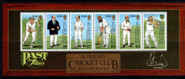 1997 Alderney Cricket Club. SS MS Miniature Sheet  Mint Unhinged MUH - Alderney
