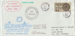 MV Lady Franklin (Crosbie Shipping Ltd.Canada)dernière Expedition En Antarctique 1984.Départ Du Havre,lettre à Australie - Abarten Und Kuriositäten