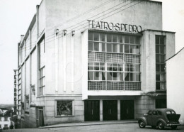 50s REAL PHOTO FOTO CINE TEATRO CINEMA SAO PEDRO ABRANTES  PORTUGAL CARTE POSTALE - Santarem