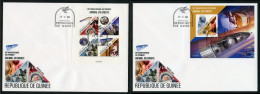 Guinea 2022, Space, Dog In Space, 4val In BF+BF In 2FDC - Africa