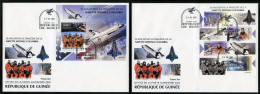 Guinea 2023, Space, Columbia, 4val In BF +BF In 2FDC - Afrique