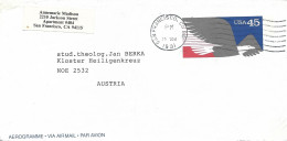 USA 1991 California Eagle Aerogramme To Austria - 1981-00