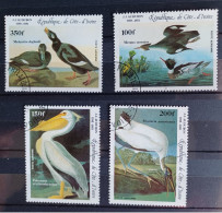 Thema "Birds" Ivoorkust Yvert Nrs.LP97/100 Used - Pelikanen