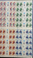 HONG KONG 1996 OLYMPIC GAMES, SET OF 4 IN BRIDGE BLOCK OF 20, WITH PHOSPHOR - Blokken & Velletjes