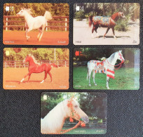Oman Horses 5 Phonecards Used + FREE GIFT - Caballos