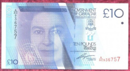 Bank Notes Europe England Great Britain Gibraltar Gibraltar 10 Pounds 2010 UNC. - Gibraltar