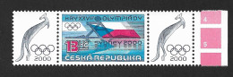 Czech Republic 2000 MNH ** Mi 267 Zf L+R Sc 3130 Olympic Games Sydney. Coupons L+R. Tschechische Republik - Unused Stamps