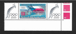 Czech Republic 2000 MNH ** Mi 267 Zf L+R Sc 3130 Olympic Games Sydney. Coupons L+R. Tschechische Republik - Nuovi