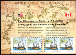 2006 U.S.A., Esplorazione America Samuel De Champlain . Foglietto Nuovo (**) - Ganze Bögen