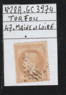 FRANCE CLASSIQUE NAPOLEON  N° 28A- GC 3974  TORFOU (47) MAINE ET LOIRE - REF MS - 1863-1870 Napoléon III Lauré