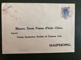 LETTRE Pour Le TONKIN (HAIPHONG) TP TWENTYFIVE CENTS OBL.27 01 40 VICTORIA + Arrivée 1-2 40 HAIPHONG - Lettres & Documents