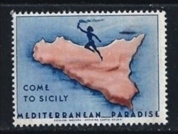 ● ITALIA Emissioni Di Propaganda 1946/47 ֍ Propaganda Turistica Per La SICILIA ֍ Nuovo ** ● Cat. ? € ● Lotto N. 15 ● - Local And Autonomous Issues