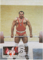 SPAIN. MAXICARD FIRST DAY. BARCELONA 1992 OLYMPIC GAMES. WEIGHTPROFILING - Tarjetas Máxima