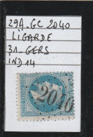 FRANCE CLASSIQUE NAPOLÉON  N°29A- GC 2040  LIGARDE (31) GERS - REF MS - 1863-1870 Napoléon III Lauré