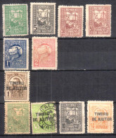 1916 - Roumanie - Timbres D'aide De Ajustor - Premier Timbre Fiscal à Usage Multiples - 11 Timbres Dont 7 NEUF - Other & Unclassified
