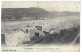 22    SAINT - BRIEUC   VUE  PANORAMIQUE  VERS  LA  TOUR  DE  CESSAN   TRAMWAY  (  Pli Minime En Bas A Droite ) - Saint-Brieuc