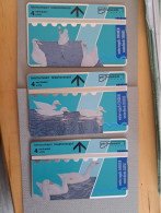 NETHERLANDS 3CARDS L&G/ R8 1/3 4 Units TELE ART 1,2,3 / ZWAAN/SWAN /BIRDS / MINT CARDS   ** 15127** - Privadas