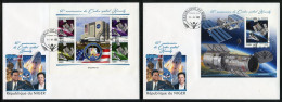 Niger 2022, Space, Kennedy Space Center II, 4val In BF+BF In 2FDC - Africa