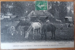 LÉSIGNY FOIRE DE MONTHÉTY LE MARCHÉ AUX BESTIAUX - Lesigny