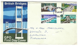 Great Britain BRITISH BRIDGES FDC 1968 - 1952-1971 Pre-Decimal Issues